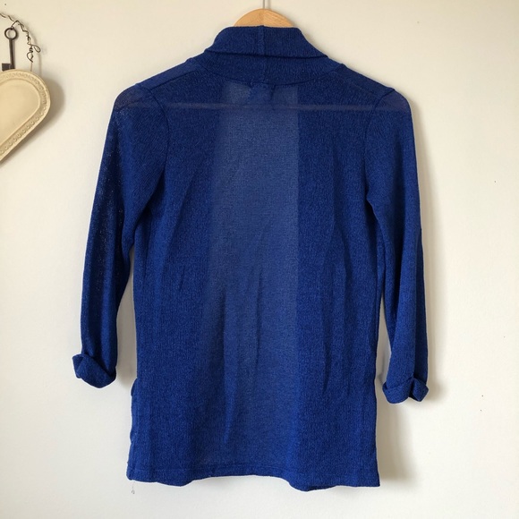 Pins & Needles blue lightweight loose knit open front cardigan - size XS - Picture 6 of 10